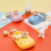 Wholesale Creative cute mini hole shoes keychain small pendant cartoon schoolbag women's backpack ornaments