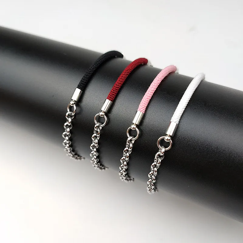 Wholesale Simple Style Geometric Titanium Steel No Inlaid Stainless Steel Bracelets In Bulk