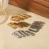 PVD Coated Real Gold Plated 18K Gold Square Rectangle 304 Stainless Steel Vintage Style Waterproof Non Tarnish Ear Studs