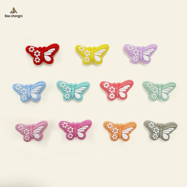 oly-aec1776b302c1a124053a84ffa1053c8 Wholesale In stock silicone beads exy butterfly loose beads baby teether anti-op chain aessories DIY beads