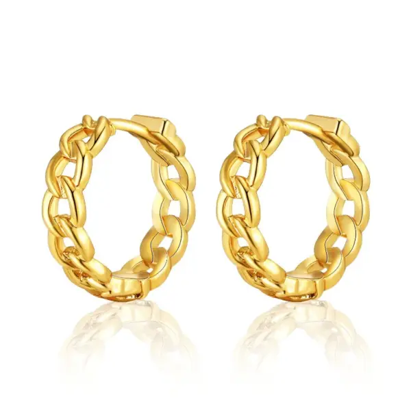 Wholesale Copper Geometric Gold Plated Simple Style Earrings For Women'S