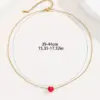 Wholesale Jewelry Cute Simple Style Heart Shape Stainless Steel 18K Gold Plated Plating Pendant Necklace
