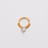 Wholesale 1 Piece Nose Rings & Studs Punk Solid Color 316L Stainless Steel Copper Waterproof Non Tarnish Surgical Steel Zircon