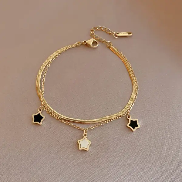 oly-aecd1fde0b552d5b0afba45fd55c13d3 Wholesale Jewelry Fashion Heart Shape 304 Stainless Steel Acrylic 18K Gold Plated Plating Stainless Steel Jewelry Sets