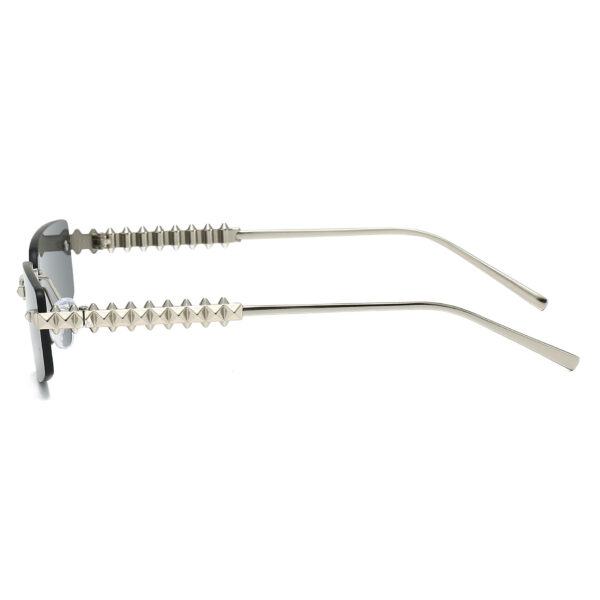 Wholesale Cross-border New Fashion Sunglasses Frameless European and American Triangle Cat-eye Trimmed Trendy Street Photoshoot Retro All-match Sunglasses