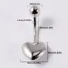 Wholesale 1 Piece 304 Stainless Steel Stone-Free Vacation Simple Style Roman Style Belly Rings Solid Color Gold Steel Color Red Heart Ion Plating (IP) 18K Gold Plated Ear Cartilage Rings & Studs Belly Rings Tongue Rings