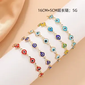Fashion Devil's Eye Copper Bracelets Enamel Copper Bracelets