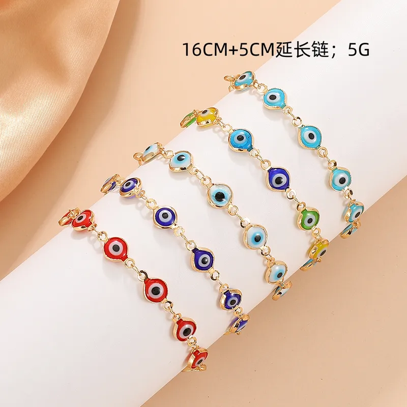 Wholesale Fashion Devil's Eye Copper Bracelets Enamel Copper Bracelets