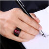 Wholesale Wish cross-border hot selling fashion men's red big gem domineering punk style ring jewelry
