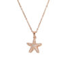 Wholesale Golden Starfish pearl necklace for women ins trendy niche design sense can be opened pendant with Diamond light luxury titanium steel necklace