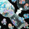 Wholesale Cross-border 30 laser bronzing cartoon hand-painted mermaid princess graffiti stickers DIY children's creative hand account