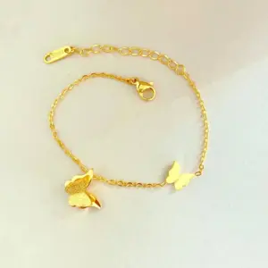 Golden Butterfly-Bracelets-Titanium Steel