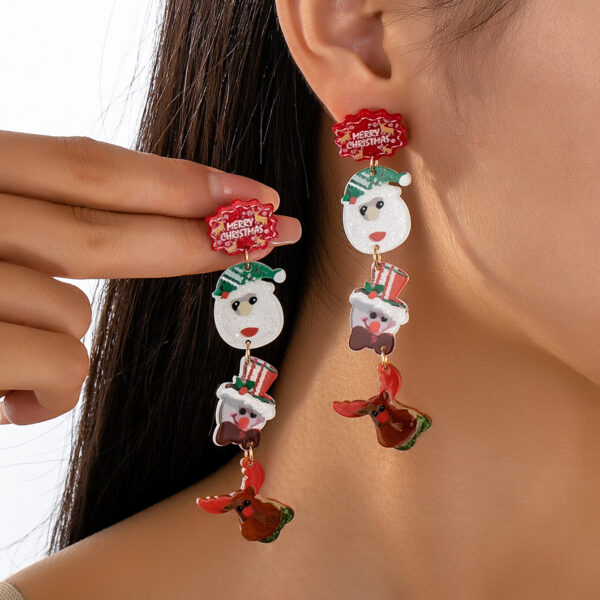 Wholesale Snowman Santa Claus Reindeer Cute Earrings