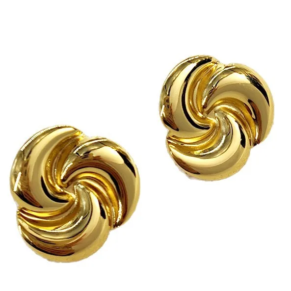 Wholesale New Luxury Geometric Irregular Titanium Steel Necklace Earring Set Fashionable Oil Pressed Ear Studs Elegant Jewelry Set For Women