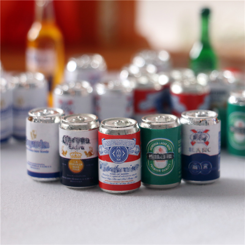 Wholesale Dollhouse doll house miniature food play brage soda beer cans cans shooting props miniature ornaments