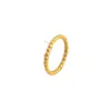 Wholesale PVD Coated Real Gold Plated Waves Stainless Steel Simple Style Waterproof Non Tarnish Rings