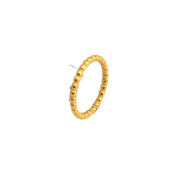 Wholesale PVD Coated Real Gold Plated Waves Stainless Steel Simple Style Waterproof Non Tarnish Rings