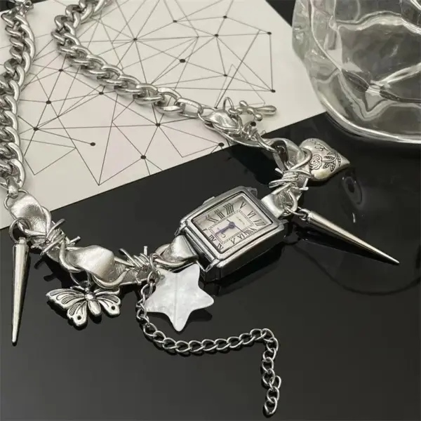 Wholesale Titanium Steel Sweet Cool Style Geometric Plating Necklace