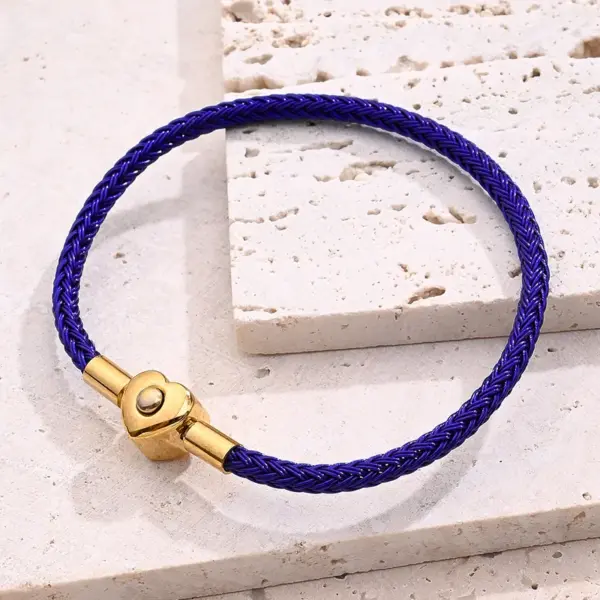 Casual Simple Style Classic Style Simple Solid Color 304 Stainless Steel Wire Rope 18K Gold Plated Bracelets In Bulk