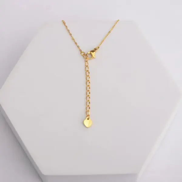 Wholesale PVD Coated Real Gold Plated Geometric Circle Stainless Steel Vintage Style Waterproof Non Tarnish Stainless Steel Pendant Necklace