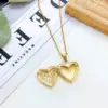 Wholesale Jewelry Fashion Heart Shape 201 Stainless Steel Plating Stainless Steel Necklaces
