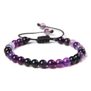 Purple Agate / 6mm (Stretchable)