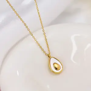 [H452] Avocado Necklace / Gold