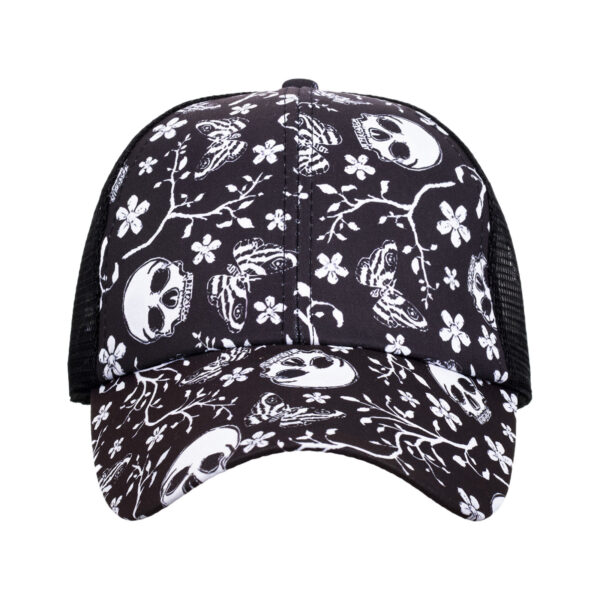 Wholesale European and American Cross-Border Baseball Cap with nytail, Skull Opening, Women's Sun Protection Breathable Mesh Cap B1184