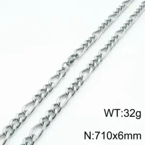 Steel Color 710 * 6mm = Necklace KN197220-Z