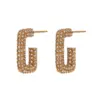 Wholesale PVD Coated Real Gold Plated 18K Gold Geometric 304 Stainless Steel Fashion Waterproof Non Tarnish Earrings
