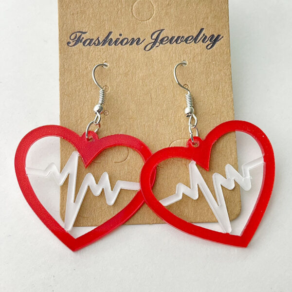 Wholesale Cross-border Amazon Supply nurse eardrops acrylic medical staff tablet stethoscope needle tube ECG earrings