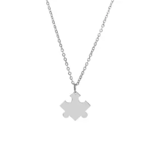 Building Block Heart Pendant Cross Chain