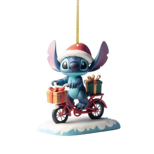 Wholesale New Christmas Decoration Cartoon Pendant Stitch Acrylic Flat Home Decoration Gift Christmas Arrangement Hanging Sign