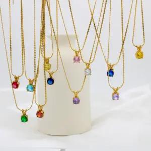 Wholesale Fashion Geometric Stainless Steel Plating Pendant Necklace 1 Piece