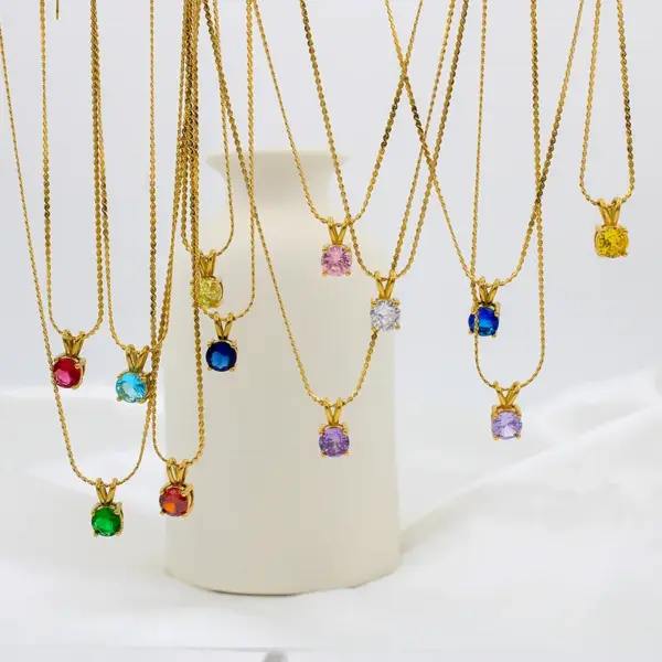 Wholesale Fashion Geometric Stainless Steel Plating Pendant Necklace 1 Piece
