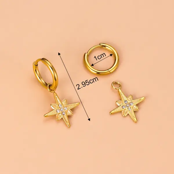 Wholesale 1 Pair Fashion Cross Devil'S Eye Heart Shape Butterfly Gold Plated 304 Stainless Steel Artificial Pearls Rhinestones Stainless Steel Earrings