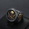 Wholesale NIGHTWORKS Europe, America and Caribbean Pirates Skull Seal Ring Men's Retro Index Finger Large Size Stainless Steel Ring