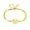 Leaf Heart Shape Bow Knot 304 Stainless Steel Casual Simple Style 304 Stainless Steel Bracelets