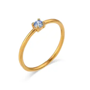 Gold / No. 9 / March Sea Blue Zircon