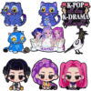Wholesale Cartoon Girl Group Brooch Metal Badge Accessories