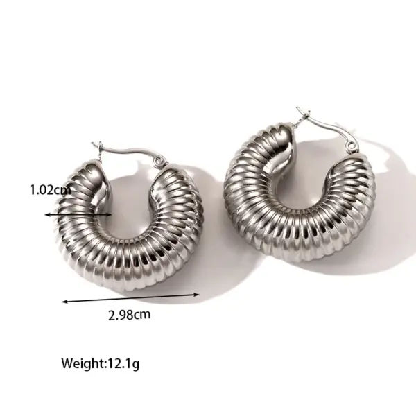 Wholesale 1 Pair Casual Classic Style C Shape U Shape Irregular Plating 304 Stainless Steel Earrings Ear Studs