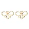 PVD Coated Real Gold Plated Christmas Tree Heart Shape Elk Stainless Steel Simple Style Waterproof Non Tarnish Ear Studs