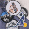 oly-af70bffc05cf60e4ec7b9456f0822fb8 Wholesale Computer embroidery logo round iceberg forest badge logo clothing aessories badge cloth label adhesive patch embroidery cloth sticker