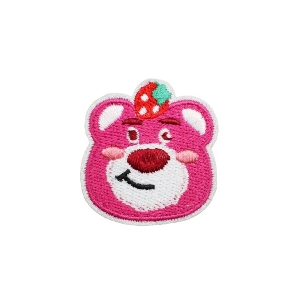 Wholesale Cartoon Character Embroider Cloth Stickers Cute Pink Bear Patch Stickers Clothes Bag Decoration Computer Embroidery Labels Ironing