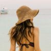 Wholesale Korean Foldable Handmade All-Match Solid Color Hand Crochet Straw Hat Women's Summer Sun Protection Beach Holiday Sunshade Hat