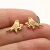Wholesale PVD Coated 18K Gold Real Gold Plated Animal 304 Stainless Steel Casual Cute Waterproof Non Tarnish Ear Studs