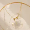 Wholesale Jewelry Basic Commute Solid Color 304 Stainless Steel 18K Gold Plated Necklace