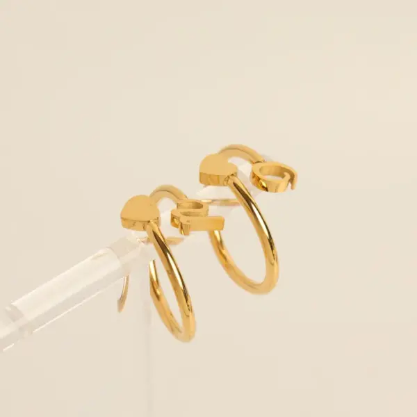 Wholesale Jewelry Fashion Letter 304 Stainless Steel Gold Plated Plating Stainless Steel Rings