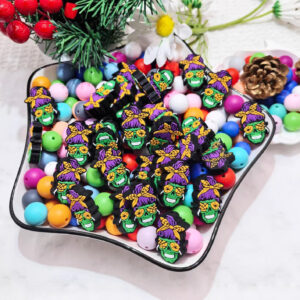oly-af85d21756d1c17d2ffad9d8a5977e32 Wholesale e-commerce product: Green Gulu Head Silicone Cartoon Beads, wholesale from the factory, DIY silicone beads.