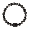 Wholesale Twelve Constellations Obsidian Black Stone Bracelet Boys Light Luxury Retro High-end Joker Bracelet Wholesale